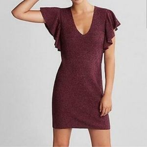 Express Flutter Sleeve Sweater Dress NWT